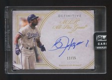 2017 TOPPS DEFINITIVE BO JACKSON AUTOGRAPH ALL STAR GOLD #ED 12/15 HIGH END RARE