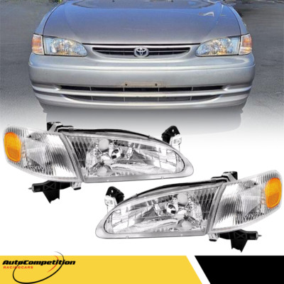 For 1998-2000 Toyota Corolla Front Headlights and Corners Signal Light Set LH RH