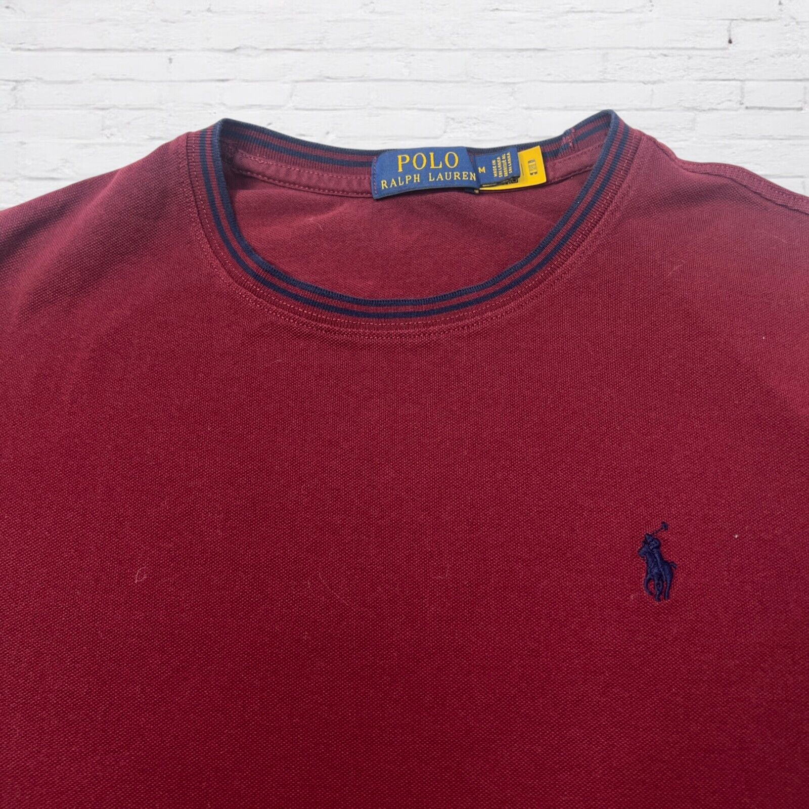 Polo Ralph Lauren uomo maglia girocollo maglietta pony taglia media