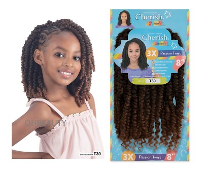 CHERISH SYNTHETIC JUNIOR GROSS GEHÄKELT ZOPF HAARVERLÄNGERUNG - PASSION TWIST 8 ZOLL