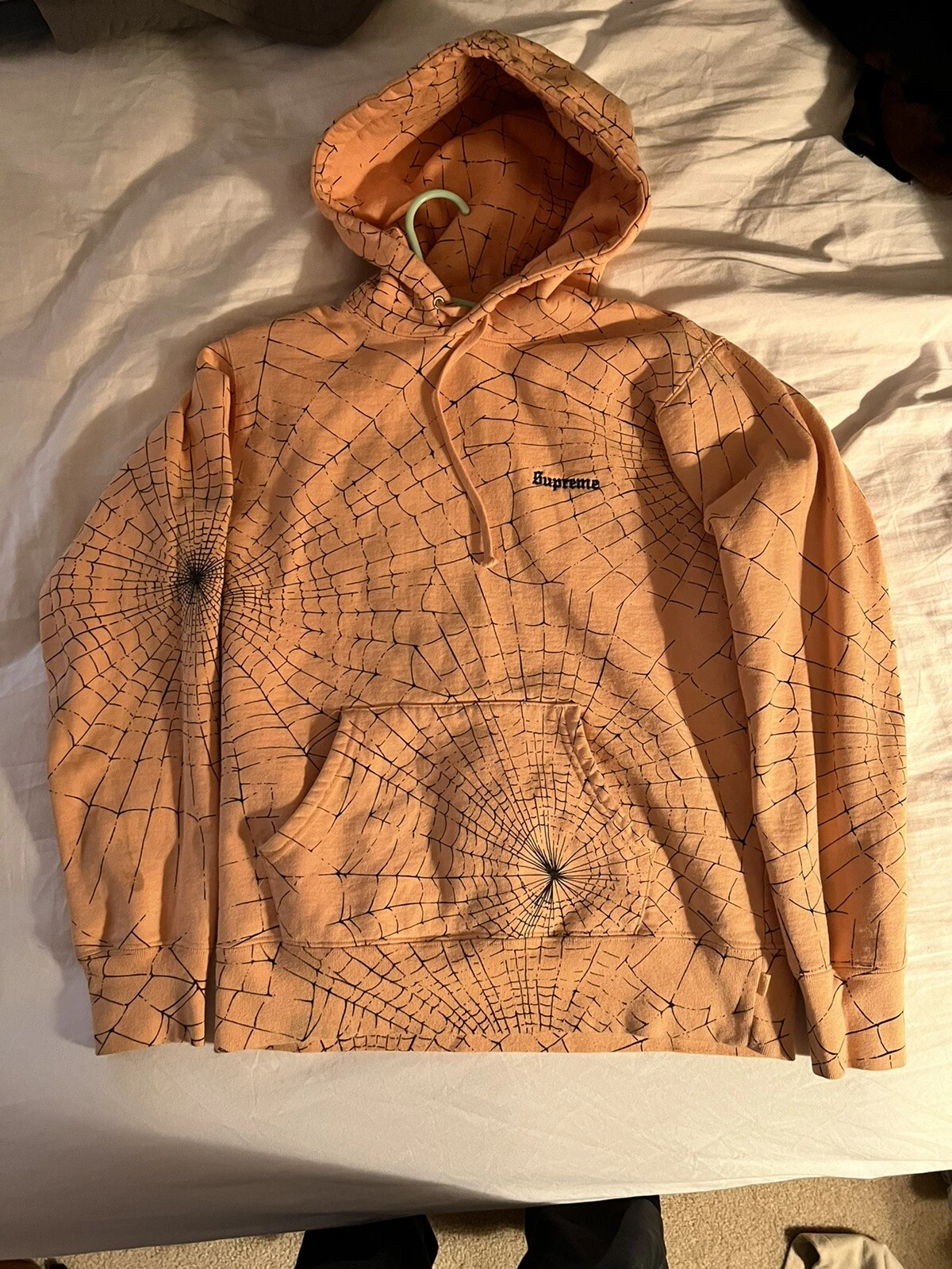 FW16 petit sweat shirt en toile d'araignée logo suprême. Rare/bon état.