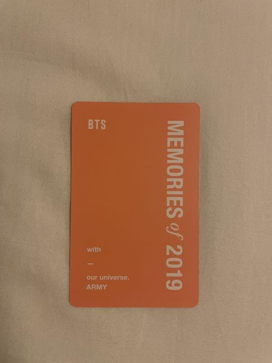 BTS MEMORIES OF 2019 SUGA DVD/Blu-ray Universal Music Limited Photocards BTS MEMORIES OF 2019 SUGA DVD/Blu-ray Universal Music Limited Photocards