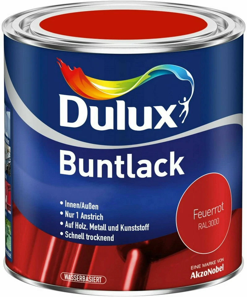Dulux Buntlack 500ml Glänzend Acryllack Holz Metall Innen Außen Schnelltrocknend - Bild 3 von 4