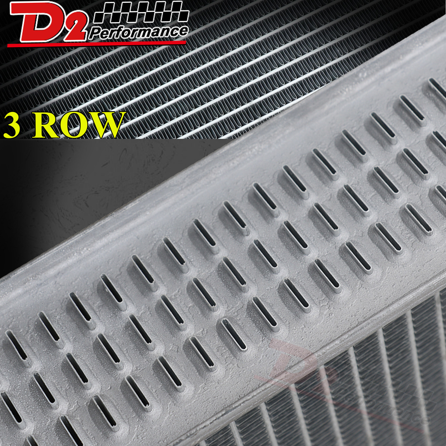 34"W 3 Row Radiator For Chevy Silverado 1500 GMC Sierra 1500 Tahoe Suburban 1500