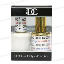 DND GEL DC French Tips #000 LED Super White- Matching Gel & Polish 0.6 oz