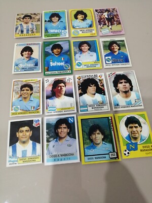 Diego Armando Maradona Footballer Album Stickers 16 Figure Lot 
