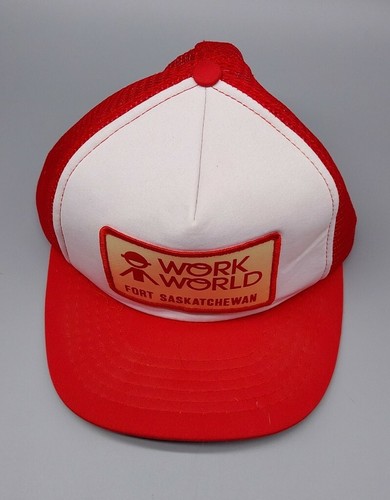 Vintage Hat, Work World Fort Saskatchewan, Snapback, Truck Hat, Farmer Cap - Picture 6 of 9