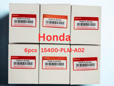6pcs Honda Genuine Oil Filters WITH Drain Plug Washer 15400-PLM-A02 NEW SEALED