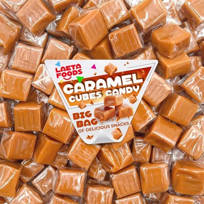 Classic Chewy Caramel Squares Candy Individually Wrapped (1 Pound Pack)