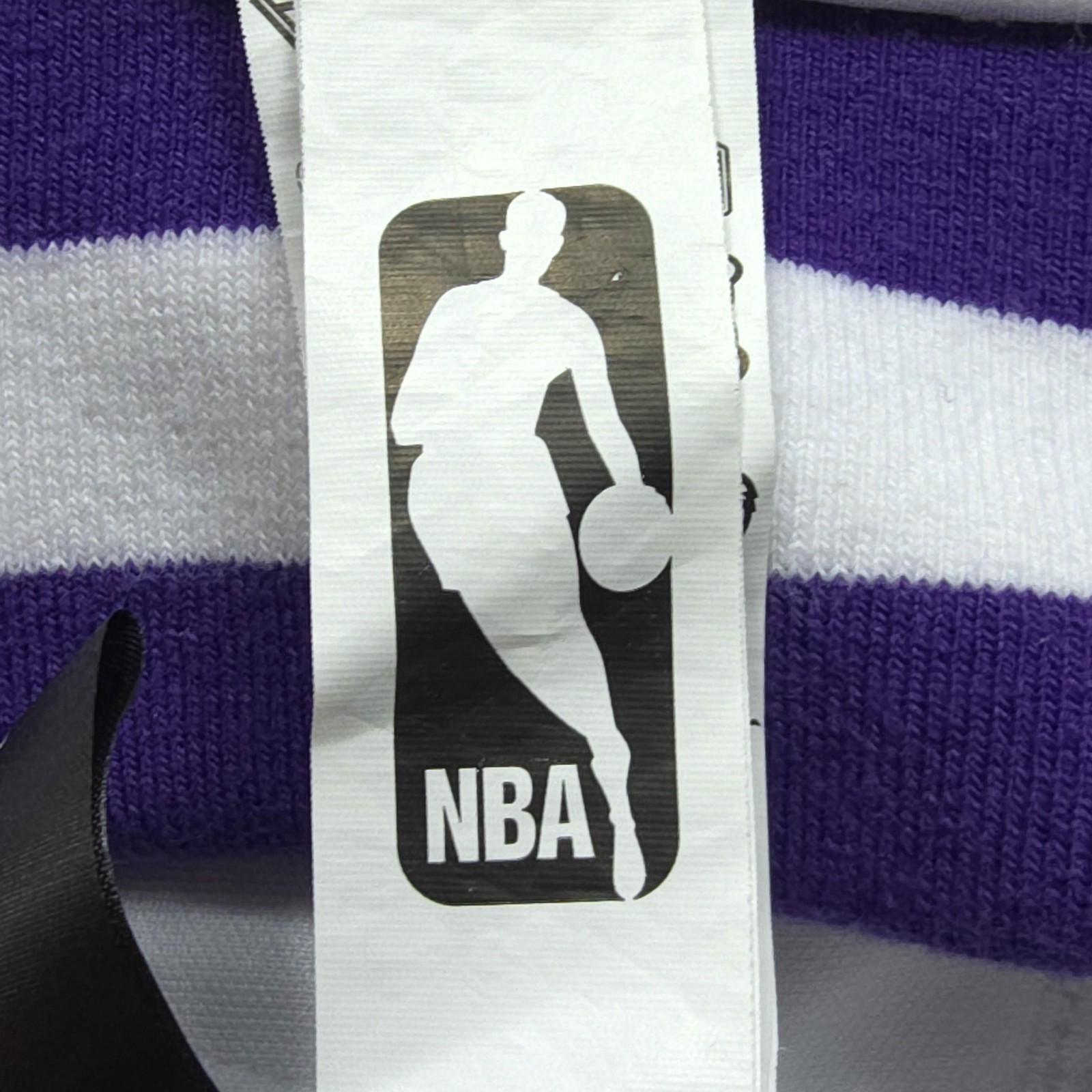 FISLL Sacramento Kings Hoodie Men Large White Purple NBA Basketball Full Zip Sac