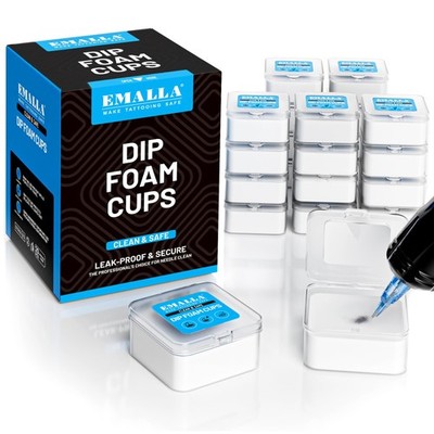20Pcs Dip Foam, Dip Cups Rinse Caps Tip Cleaner Foam Cups with Leakproof Lock...