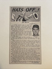 Jim Hegan Hats Off Cleveland Indians 1955 Sporting News Baseball 4X7 Panel
