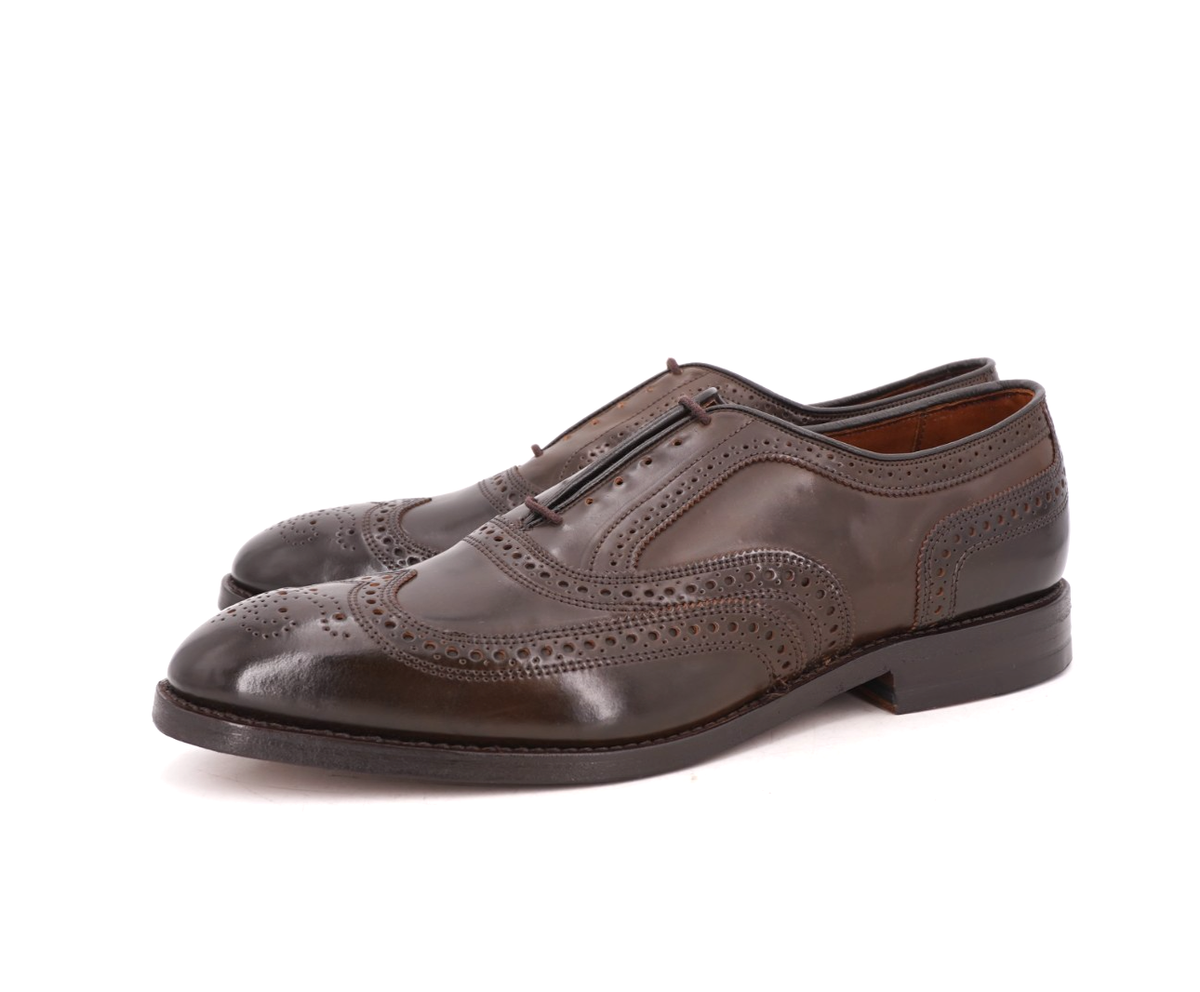 NEW | $845 ALLEN EDMONDS CAMBRIDGE 14 E BROGUE WING TIP BROWN