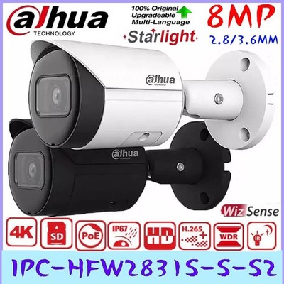Dahua IPC-HFW2831S-S-S2 8MP IP Kamera POE IP67 IVS ONVIF Bullet Starlight Kamera