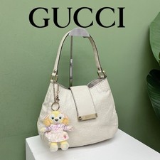 Gucci Pre-Owned Authentic Tote Cream 28 23 9 Free Tracked Shipping