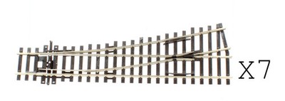 PECO ''OO'' SPURWEITE 7 CODE 100 KLEINER RADIUS LINKES WEICHENGLEIS