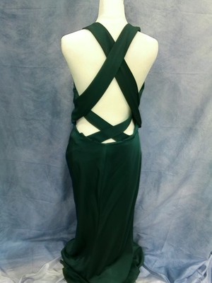 emerald green criss cross dress Jersey Cross Strap Gown- Emerald XL main image 1