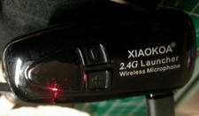 XIAOKOA WIRELESS MICROPHONE SYSTEM SUPER LIGHT 2.4g. NO RECEIVER AVAILABLE.