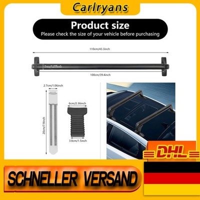 2x Universal Auto Top Dachträger Querträger 48'' Gepäck Cargo Carrier Aluminium