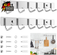 Kleiderhaken Edelstahl 6Er Set Wandhaken KüChe Bad Wohnzimmer Platzsparend