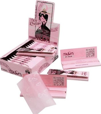 MOON Full Box Rolling Papers 1 1/4 800 Leaves Ice Cream Flavored 20 PK