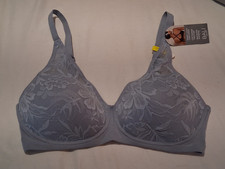 Bali Blue Lace Lined Wireless Bra Size Med - ...