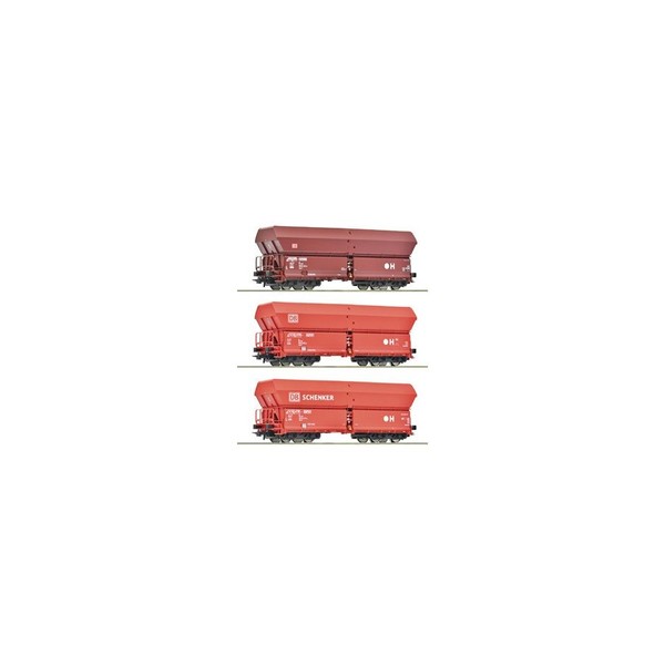 Roco 6600135 3 Piece Set: Self Unloading Hopper Wagons, Db Ag New In Ovp-image