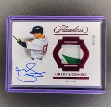2025 Flawless GRADY SIZEMORE Game Worn Patch Auto /20 Red Sox #PPH-GS