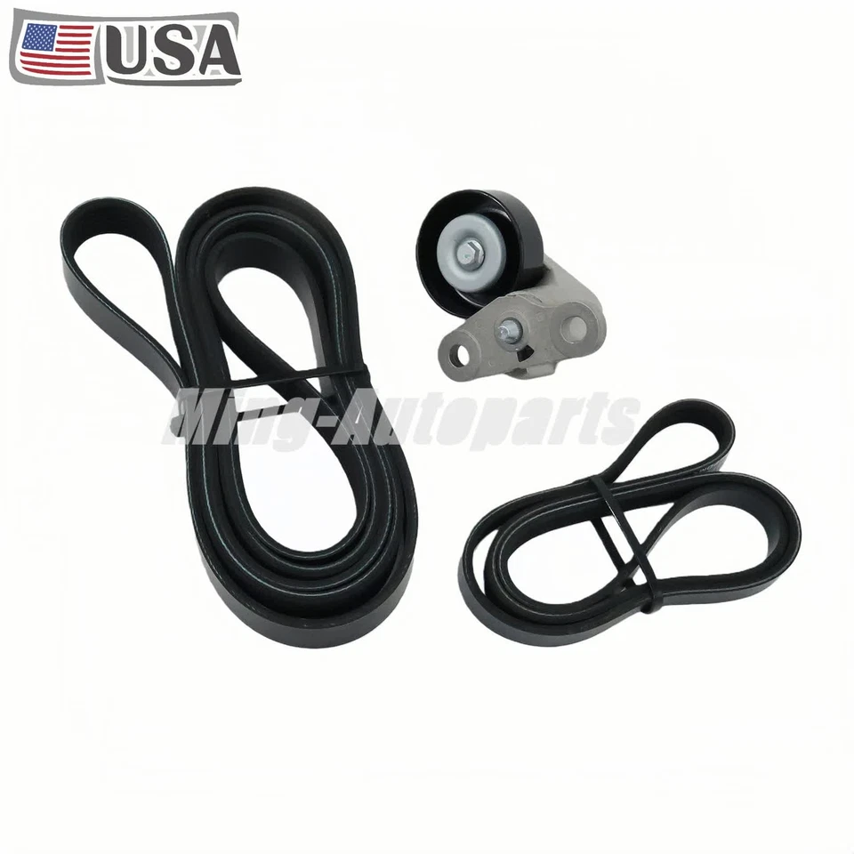 Kit de tensor de correa de transmisión serpentina 3X para Chevrolet Silverado GMC Yukon Hummer Foto 4 de 4