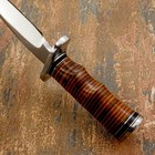 Model # 7732 Impact Cutlery Custom Bowie Knife Stacked Leather | D2 — photo 8