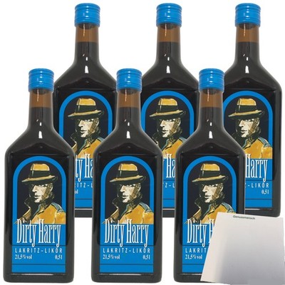 Dirty Harry Lakritz Likör 21,5% 6er Pack 6x0,5 Liter Flasche usy Block