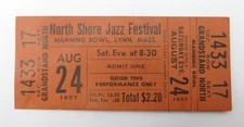 NORTH SHORE JAZZ FESTIVAL FULL TICKET AUGUST 24, 1957 MANNING BOWL LYNN MASS