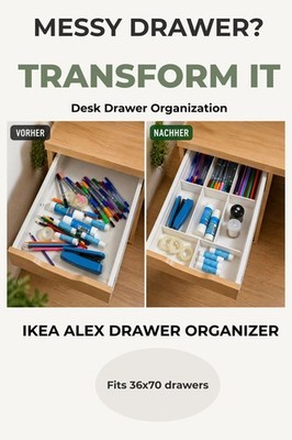 Organizer Sets für den Ikea Alex Schrank mit 5 Schubladen (36 x70) | 6 Layouts