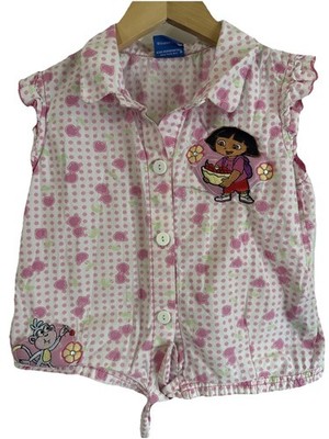 Vintage 2005 Nick Jr. Dora The Explorer Kids T-shirt Nickelodeon Size 7/8 Y2K