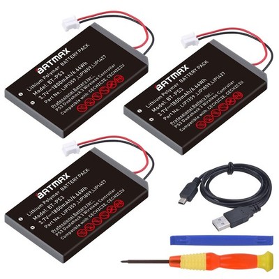 3Pcs 1800Mah LIP1359 Battery Replacement for Sony PS3 Playstation 3 Sixaxis Dual