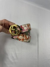 Gucci Floral GG Supreme Monogram Canvas Belt 110/44
