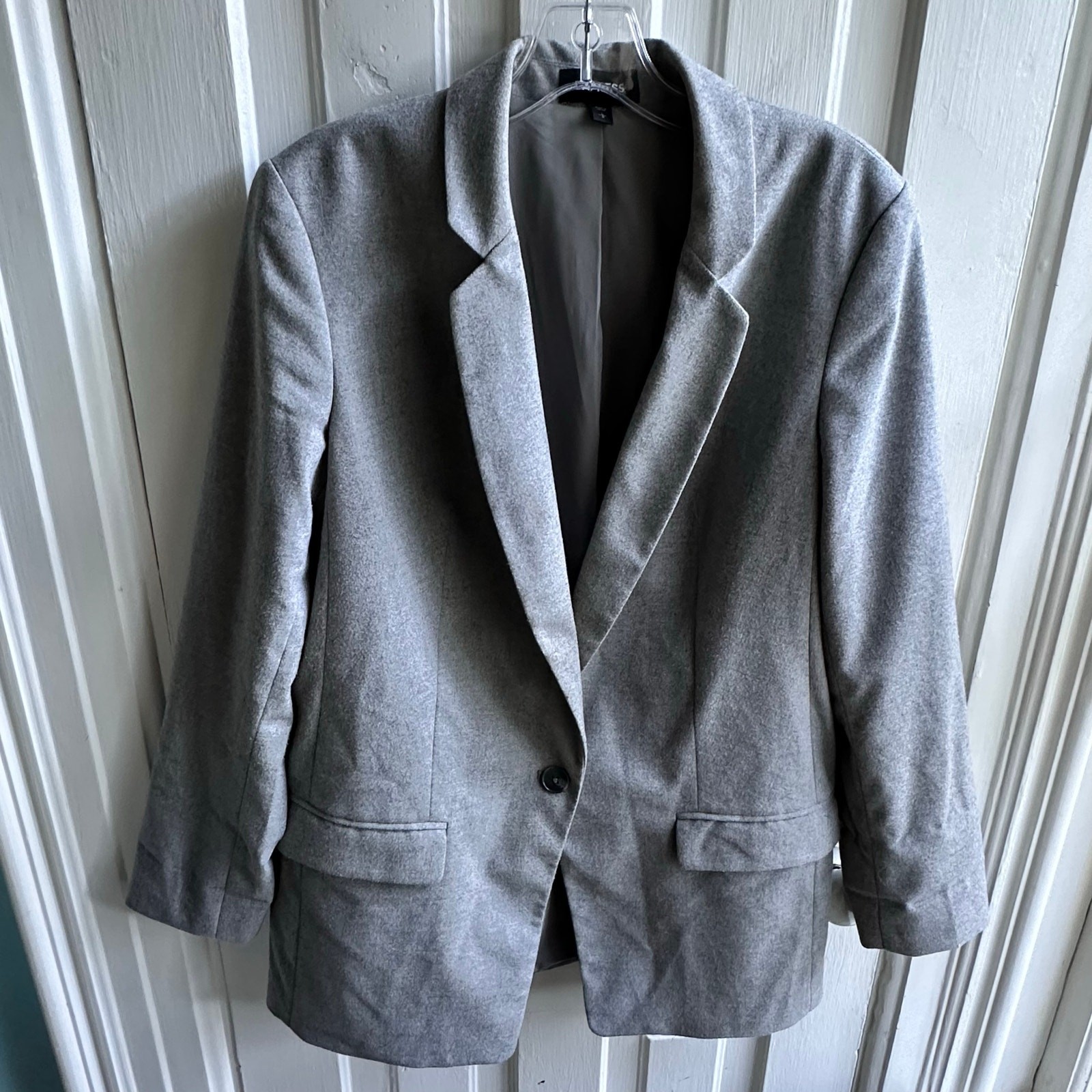 Express Single Button Blazer Jacket Gray - image 1
