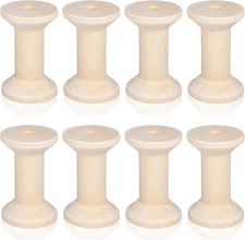 8pcs Wooden Spools of Crafts 2in Empty Natural Wood Thread Spools Bulk Barrel...