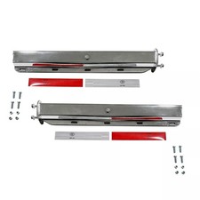 Pair Stainless Steel Straight Spring Loaded Mud Flap Hanger Set 2-1/2" Bolt