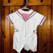 Little Bitty Sailor Suit Vintage Romper For Boys size 3T