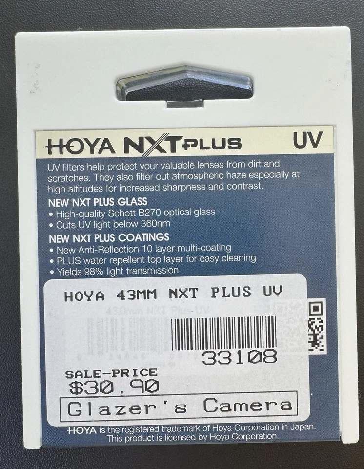Hoya 43mm NXT Plus UV Filter A-NXTPL43UV - Image 2 of 2