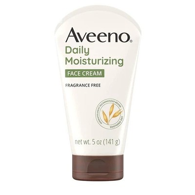 Daily Moisturizing Face Cream with Prebiotic Oat for Sensitive Skin, Lightweight