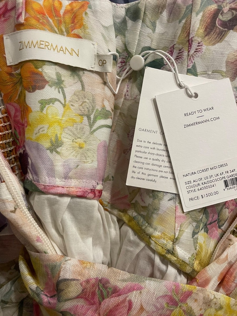 Zimmermann Natura Corset Midi Size 0P | eBay