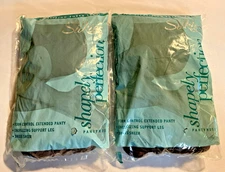 2- Silkies Shapely Perfection Pantyhose Queen XL TAUPE Nylon Shape Enhancing
