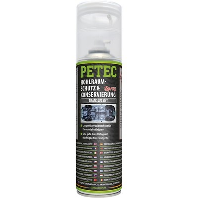 PETEC HOHLRAUMSCHUTZ + KONSERVIERUNG 500 ml TRANSCULENT KORROSIONSSCHUTZ SCHUTZ