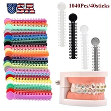 1040Pcs Dental Orthodontic Elastic Ligature Ties Rubber Bands for Brackets Brace