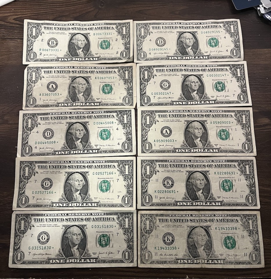 Star Note Lot - 10 $1 Star Notes | eBay