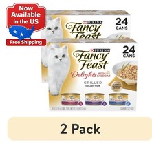 2 Pack Purina Fancy Feast Delights with Cheddar Grilled Collection Wet Cat Food