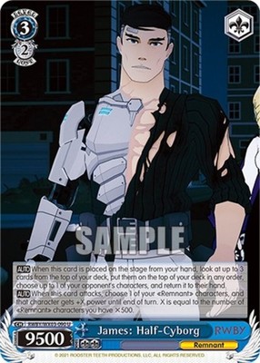 James: Half-Cyborg - RWBY/WX03-090 - U Near Mint Weiss Schwarz RWBY