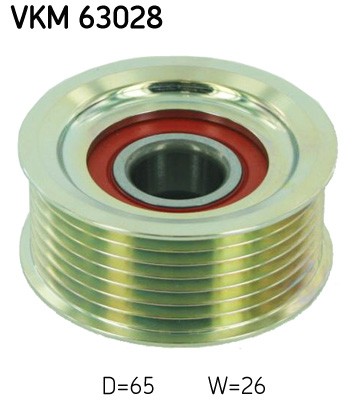 Upper SKF VKM 63028 Deflection/Guide Pulley, V-ribbed belt for HONDA